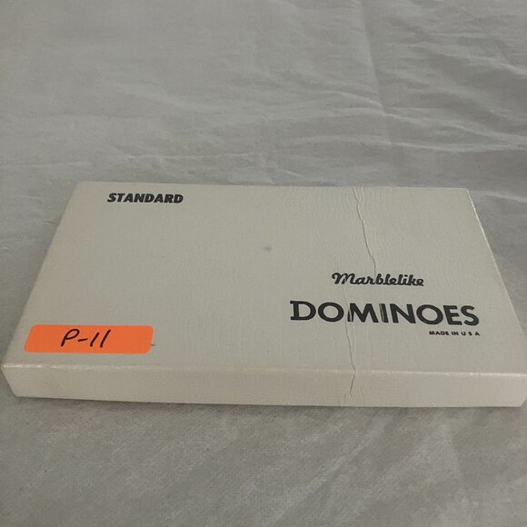 Vintage 1960s PUREMCO Marblelike Dominoes #616 – Geometric Green Set – Waco, TX - Picture 2 of 5